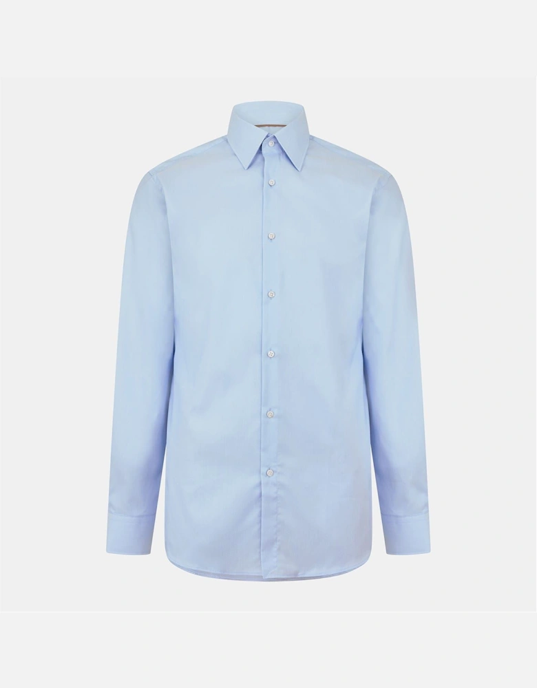 Collared Neck Long Sleeve Point Collar Shirt