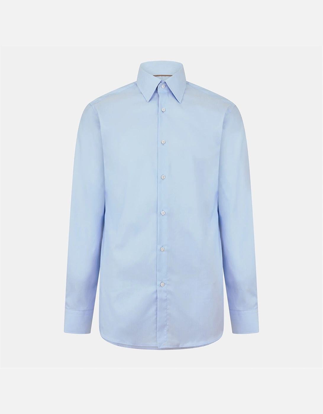 Collared Neck Long Sleeve Point Collar Shirt