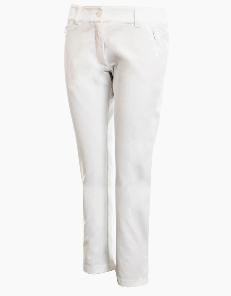 Solid Patterned Straight Trousers