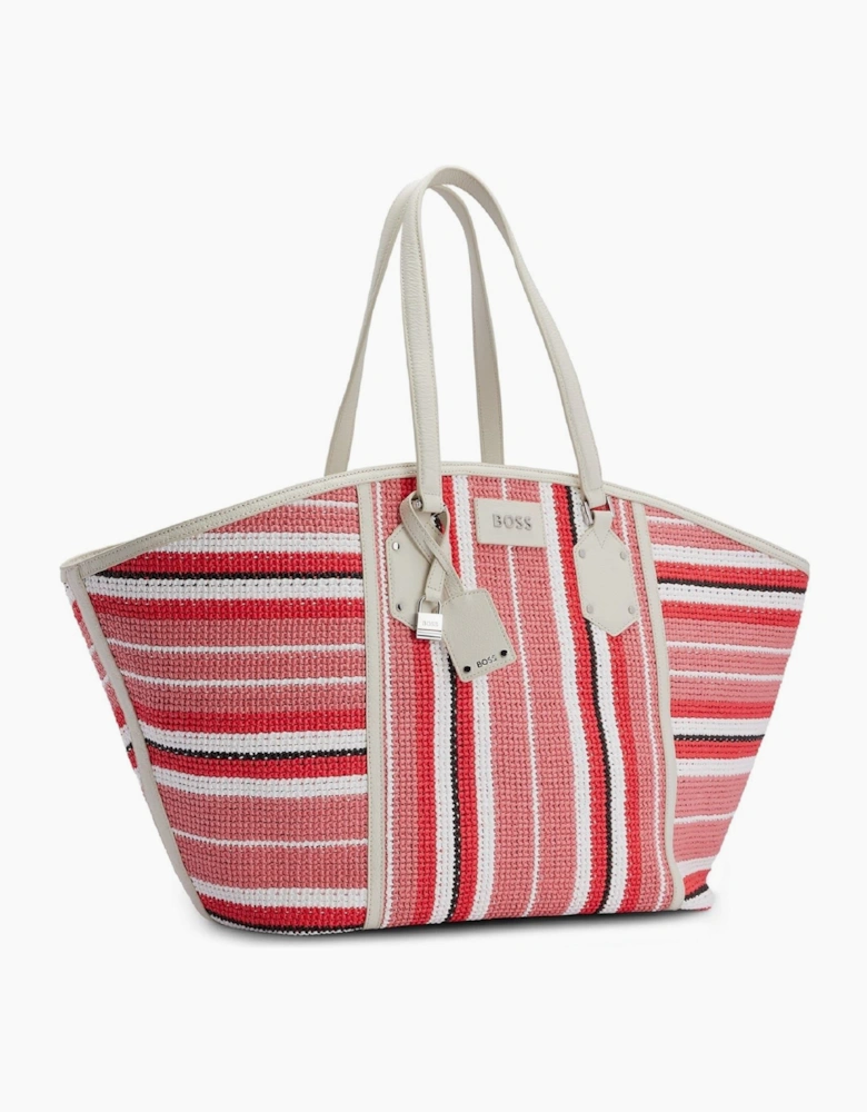 Ivy Stripe Patterned Tote with Key Case