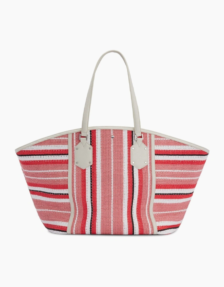 Ivy Stripe Patterned Tote with Key Case