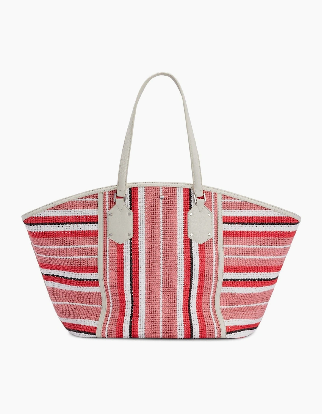 Boss Hugo Boss Women's Ivy Stripe Patterned Tote with Key Case - Pink