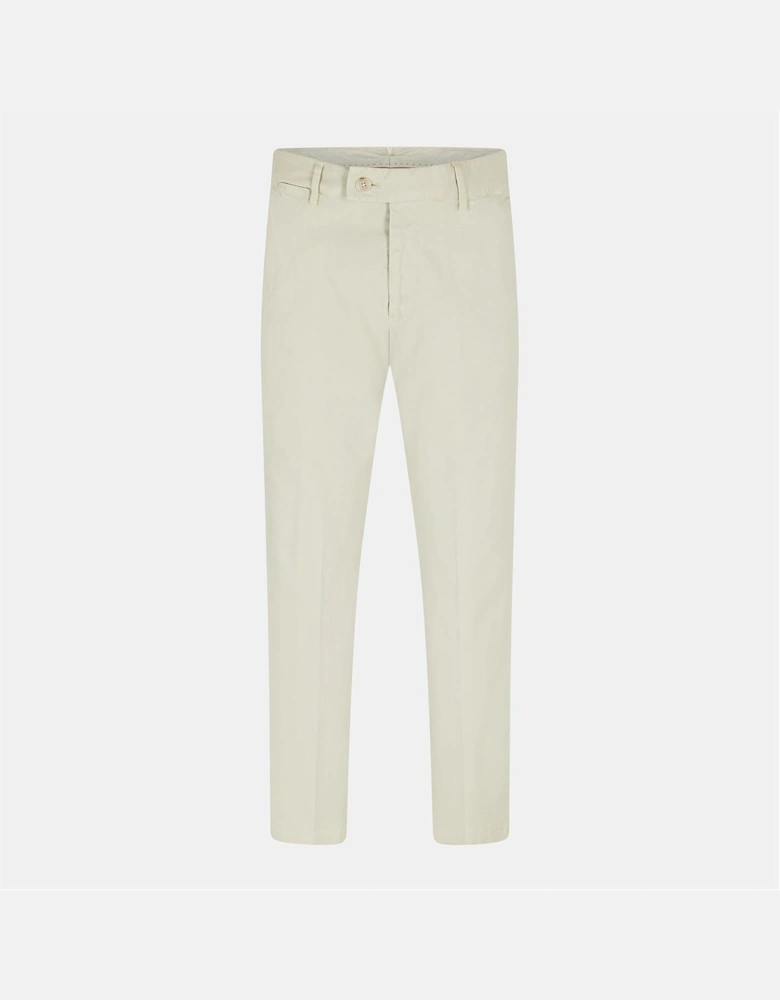 Geel Solid Patterned Slim Cut Trousers