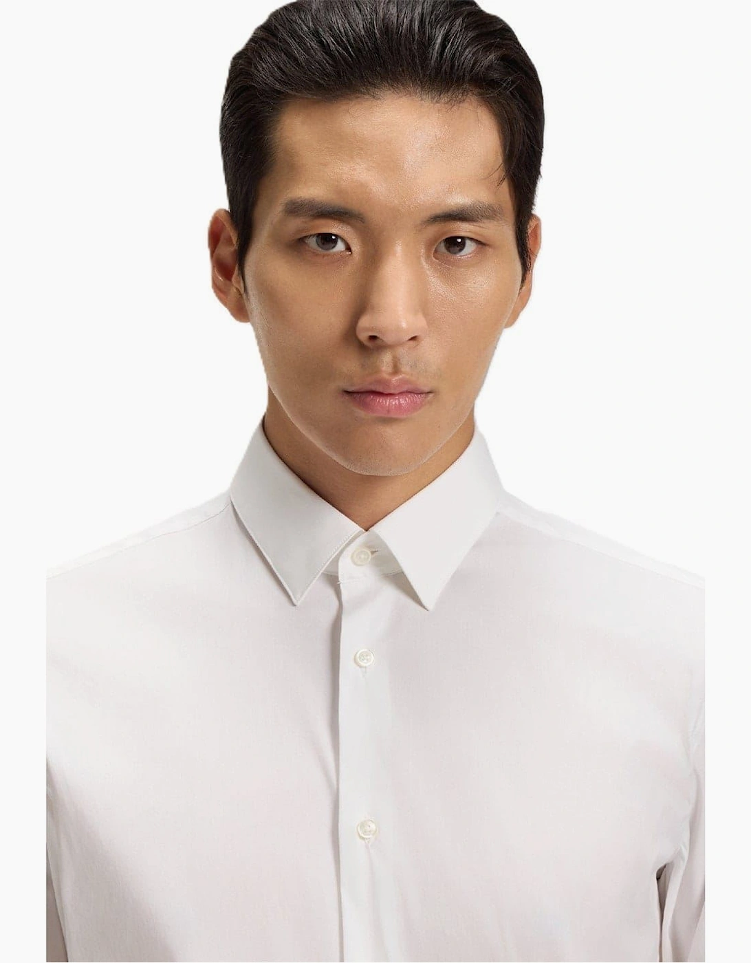 Point Collar Long Sleeve Regular Fit Oxford Shirt