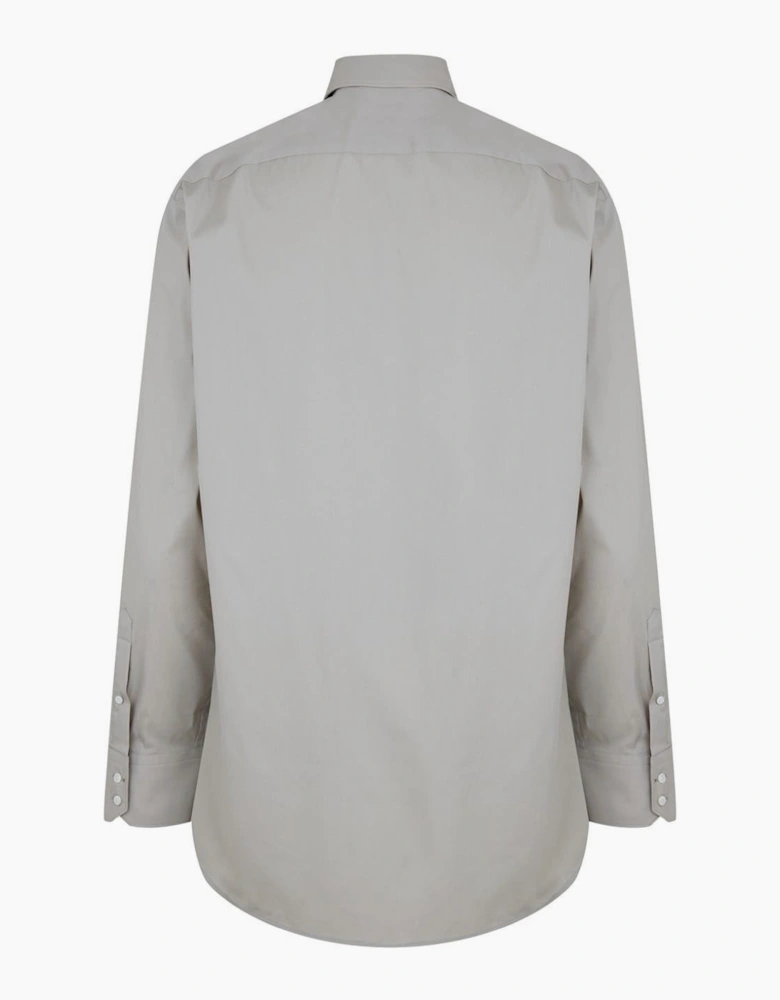 Collared Neck Point Collar Long Sleeve Shirt