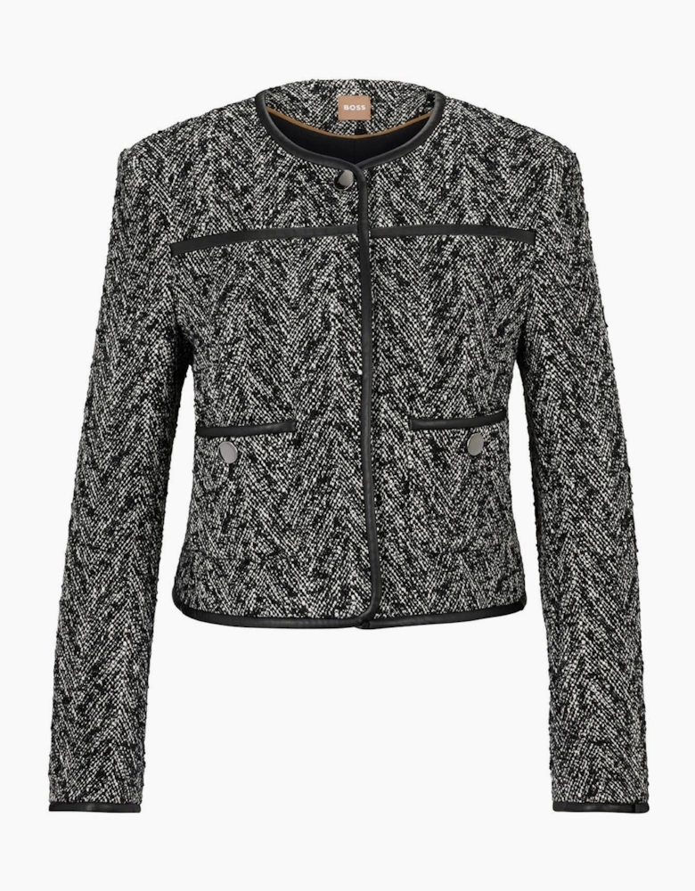 Chevron Front Pocket Suit Jacket
