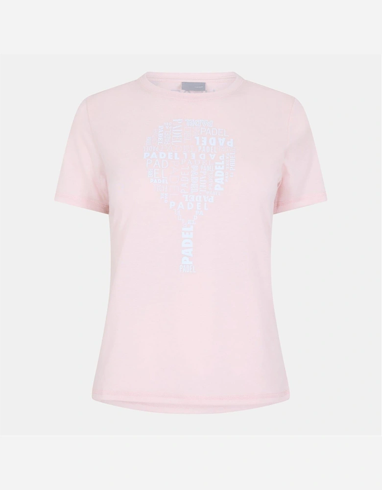 Padel Lettering Crew Neck Short Sleeve Jersey T-Shirt