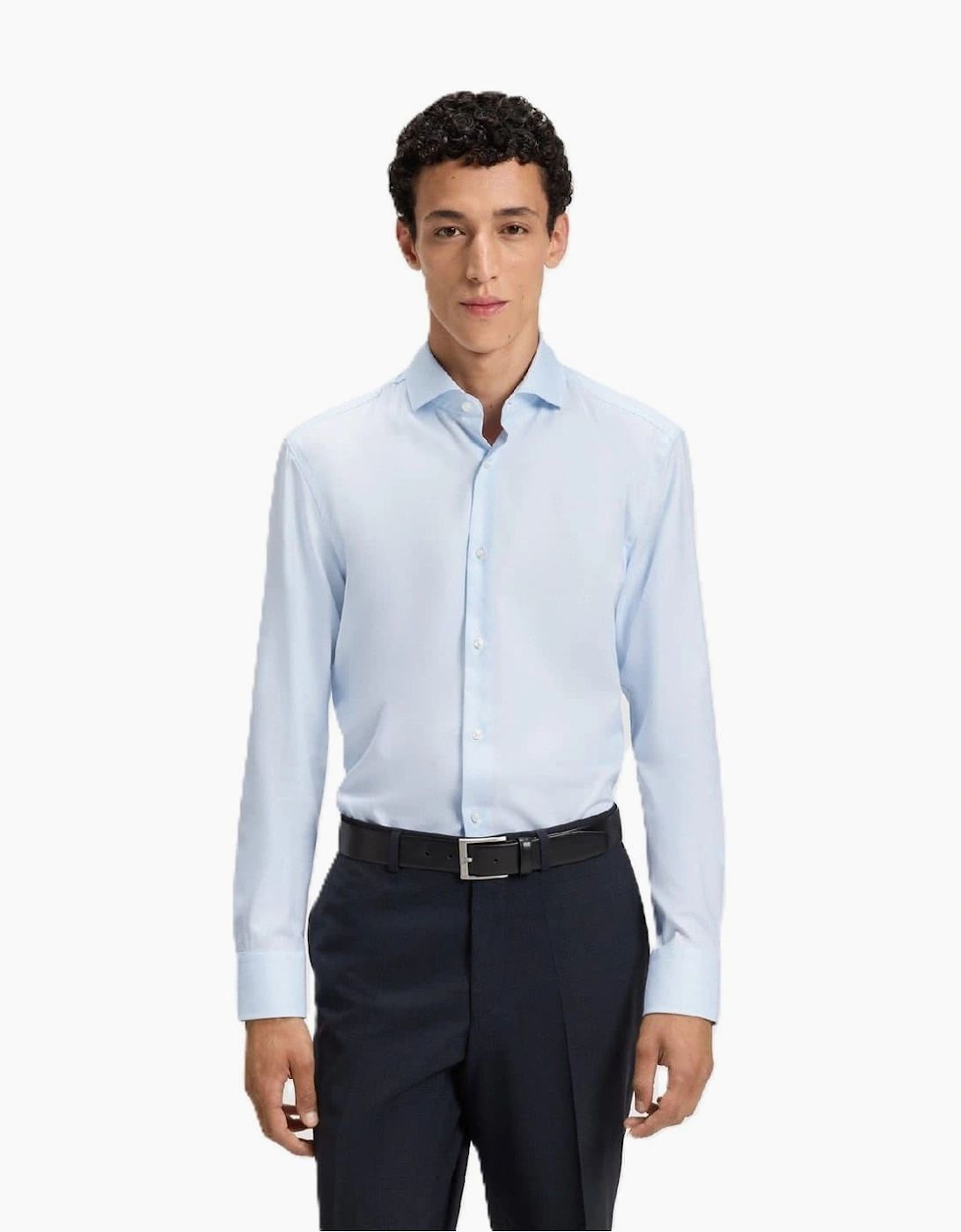 Spread Collar Long Sleeve Oxford Shirt