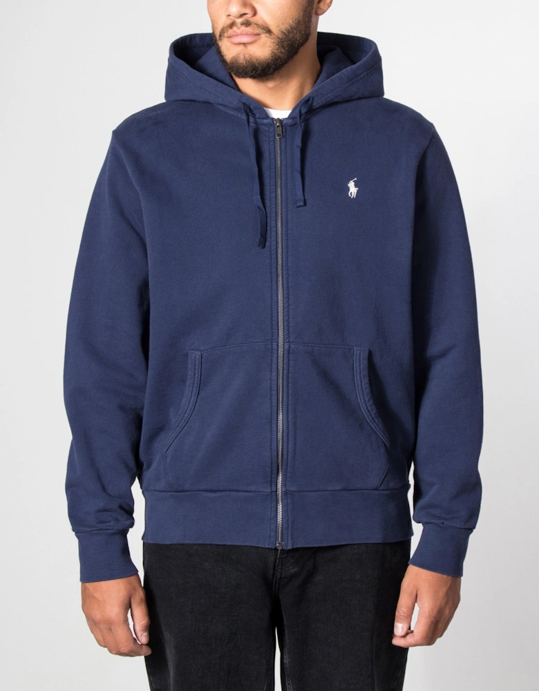Regular Fit Zip Through Fleece Hoodie