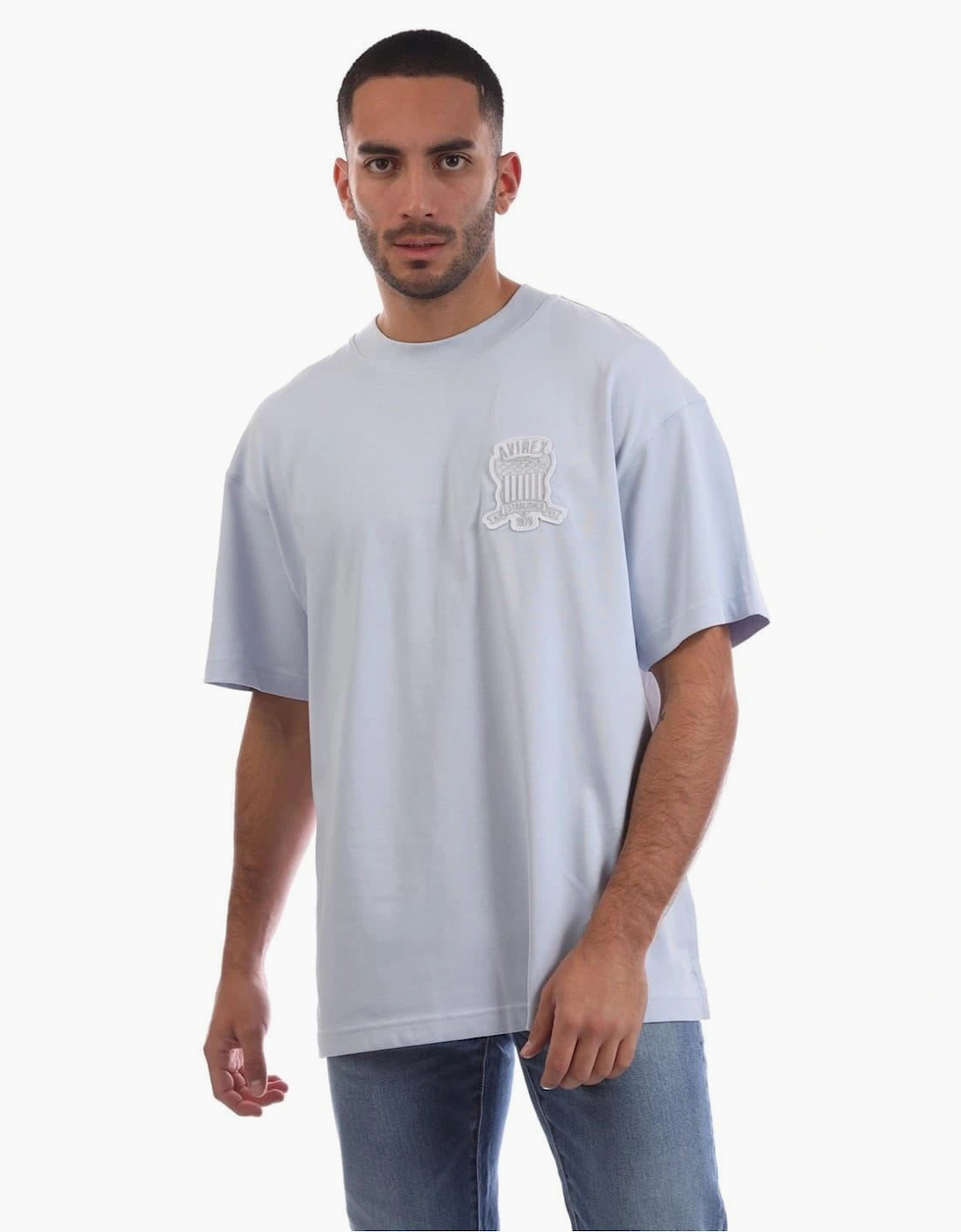 Lenox Embroidered Crew Neck Short Sleeve Boyfriend T-Shirt