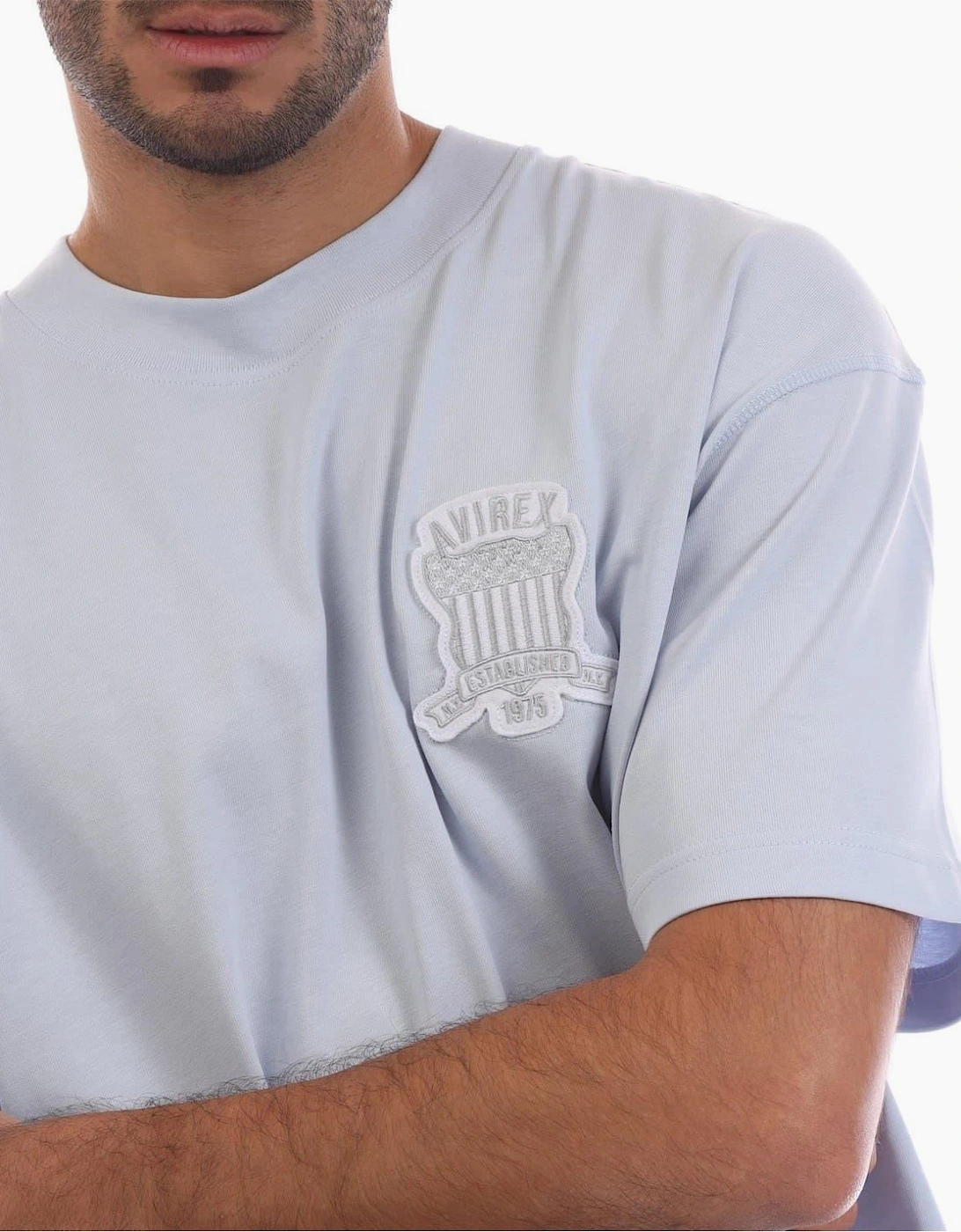 Lenox Embroidered Crew Neck Short Sleeve Boyfriend T-Shirt