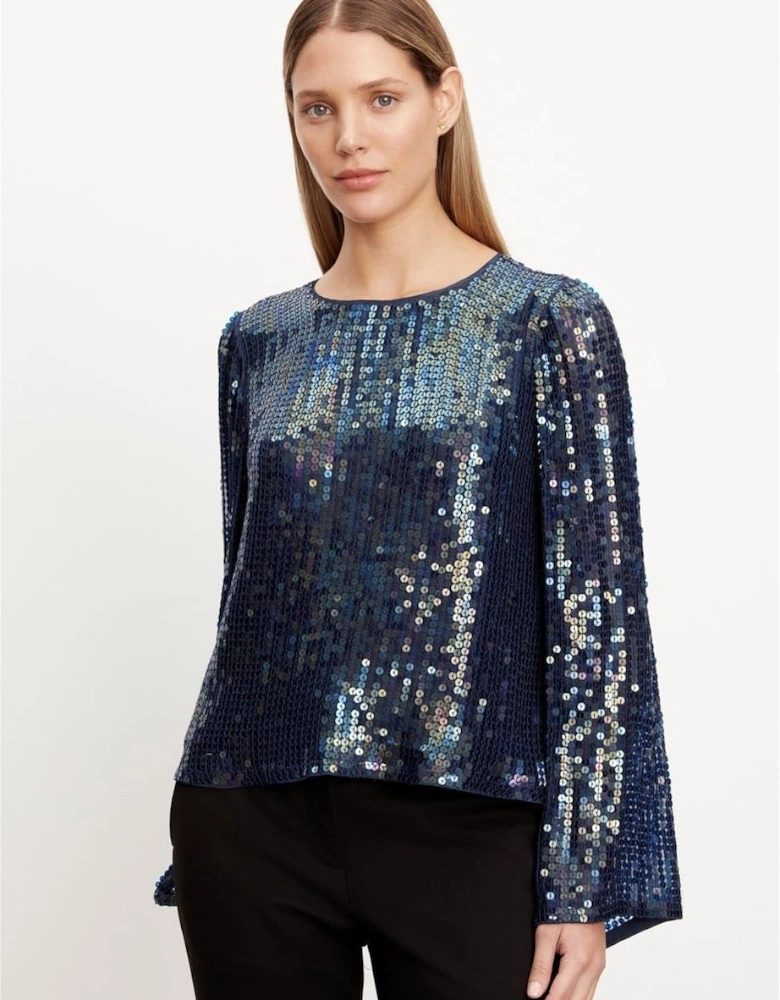 Regular Fit Bell Sleeve Blouse