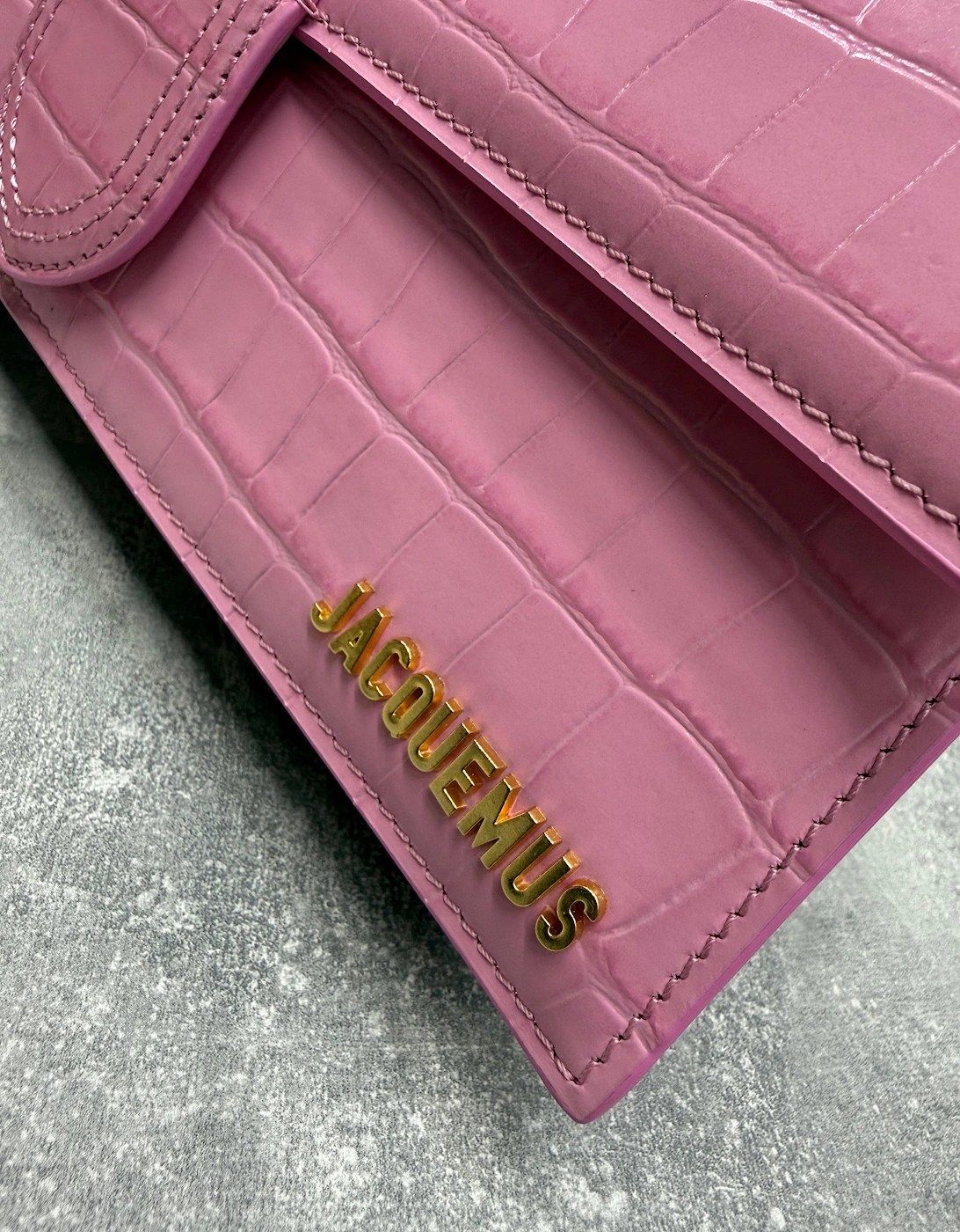 JACQUEMUS LE BAMBINO LONG PINK CROC