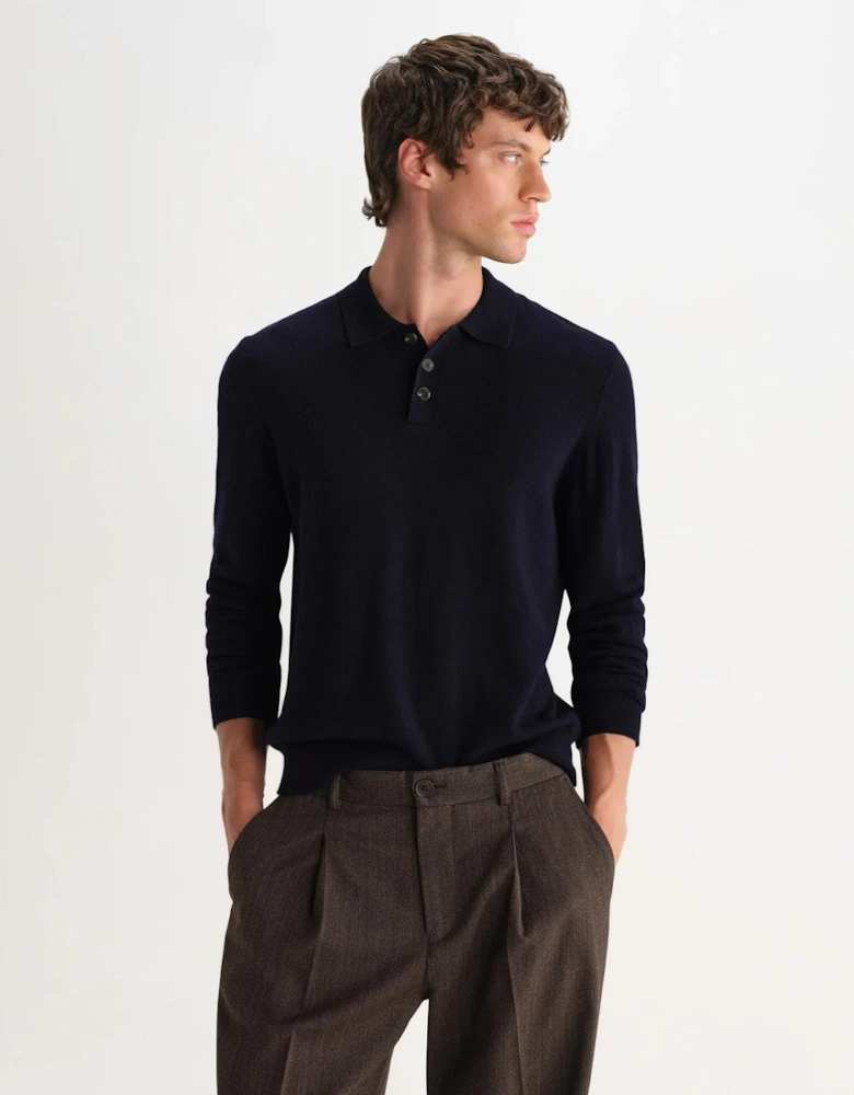 Wax London Lawrie Soft Merino Wool Polo