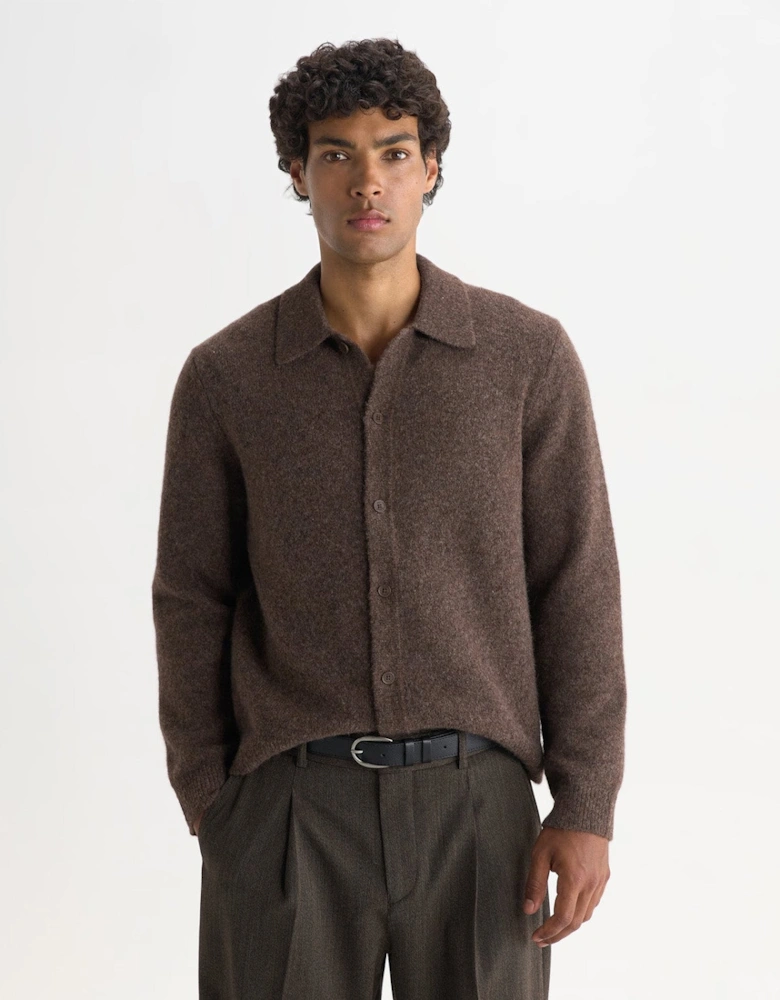 Wax London Tristan Fluffy Wool Blend Polo