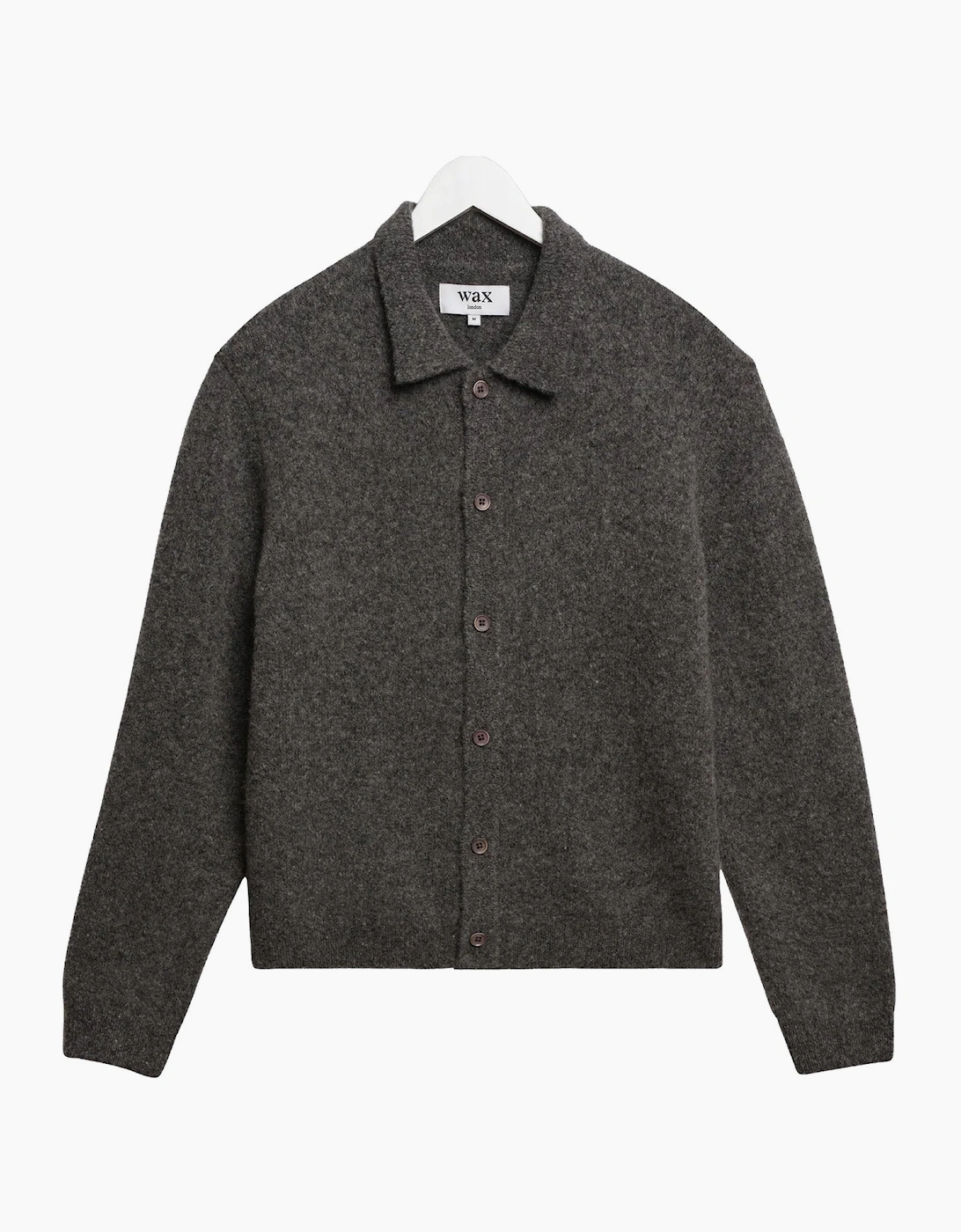Wax London Men's Wax London Tristan Fluffy Wool Blend Polo - Grey