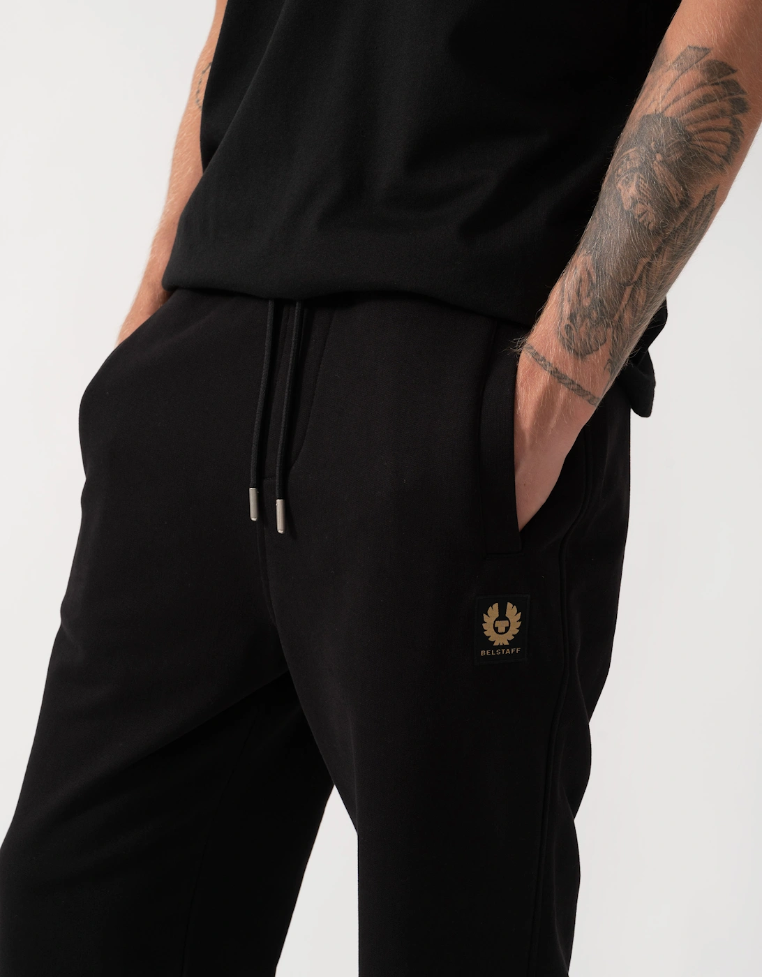Belstaff Mens Logo Sweatpants - Black