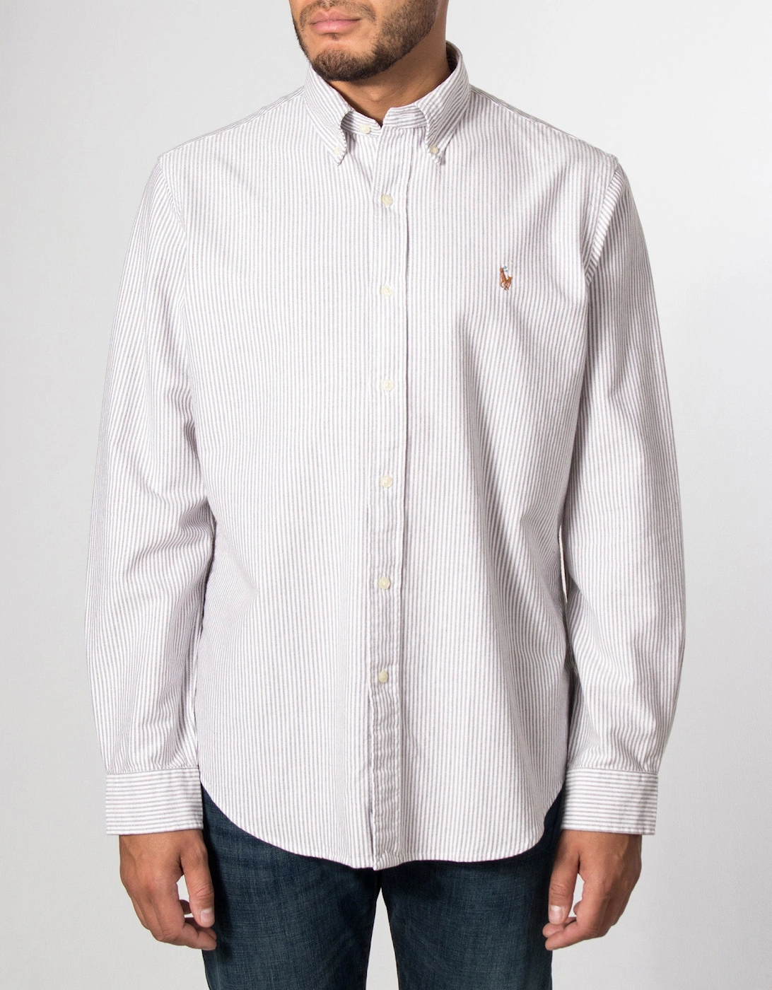 Custom Fit Striped Oxford Shirt