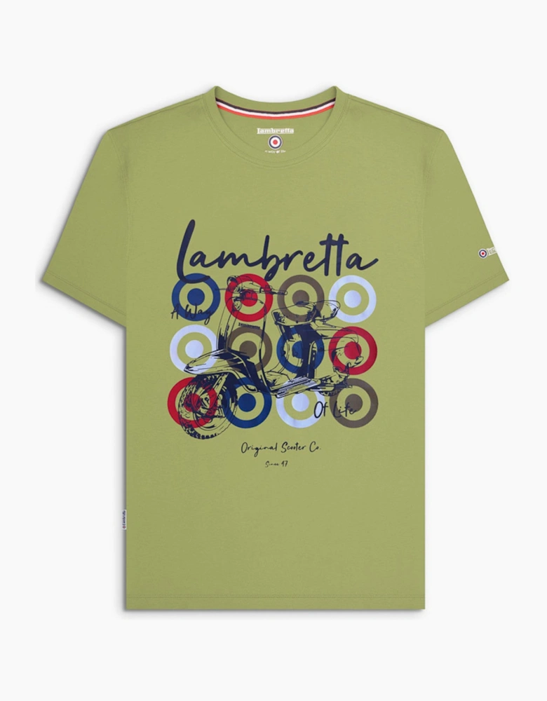 Lambretta Mens Scooter Brand Short Sleeve Cotton T-Shirt