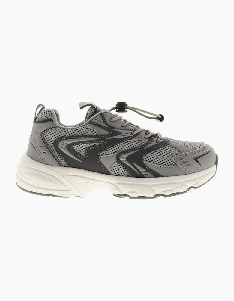 SURGE Childrens Running Shoes Trainers Saxon Lace Up grey UK Size