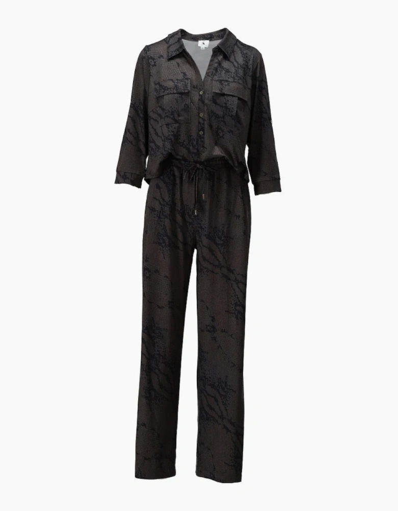 Snake print jumpsuit
