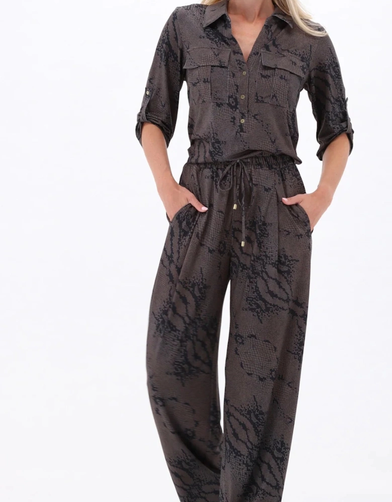 Snake print jumpsuit