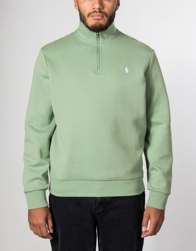 Double-Knit Quarter Zip Sweatshirt