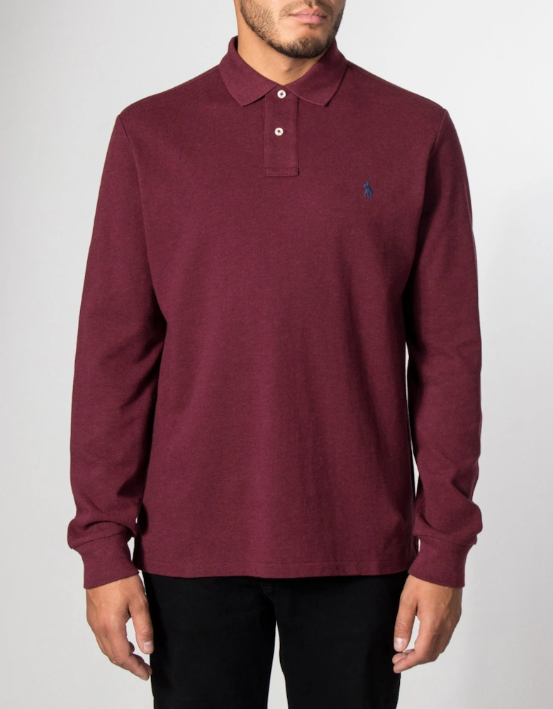 Custom Slim Fit Long Sleeve Polo Shirt