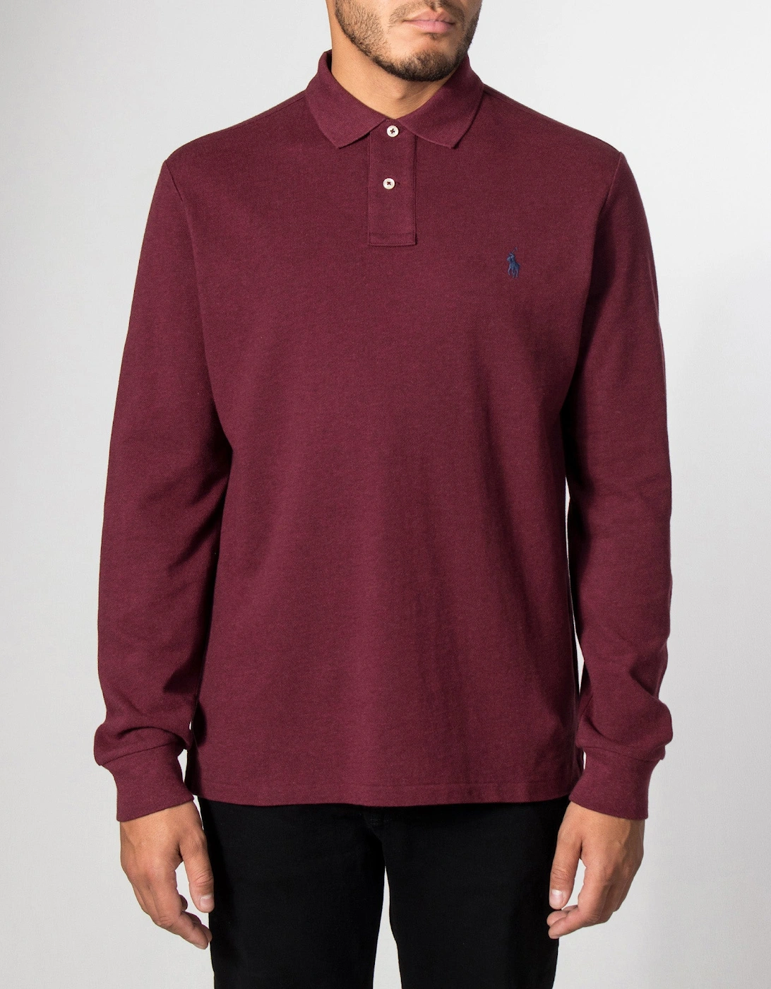 Custom Slim Fit Long Sleeve Polo Shirt