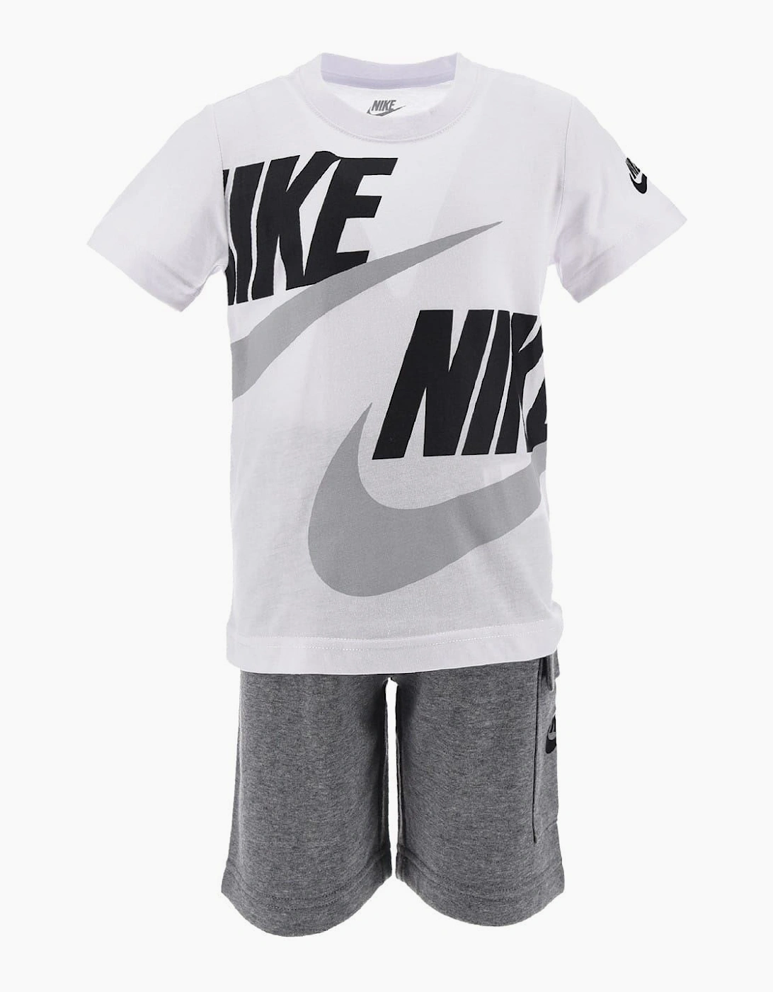 Wordmark Crew Neck Short Sleeve T-Shirt and Cargo Shorts Set