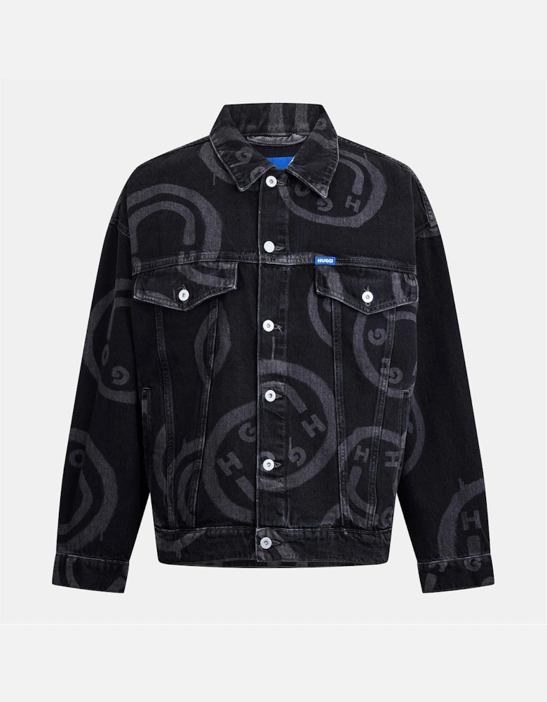 Wes Collared Neck Denim Jacket with Chest Pocket