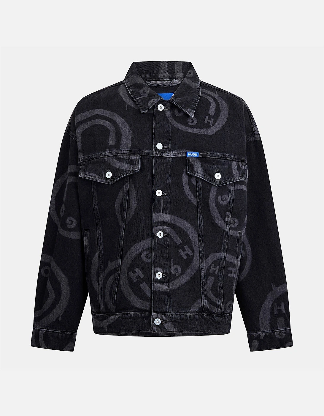 Wes Collared Neck Denim Jacket with Chest Pocket