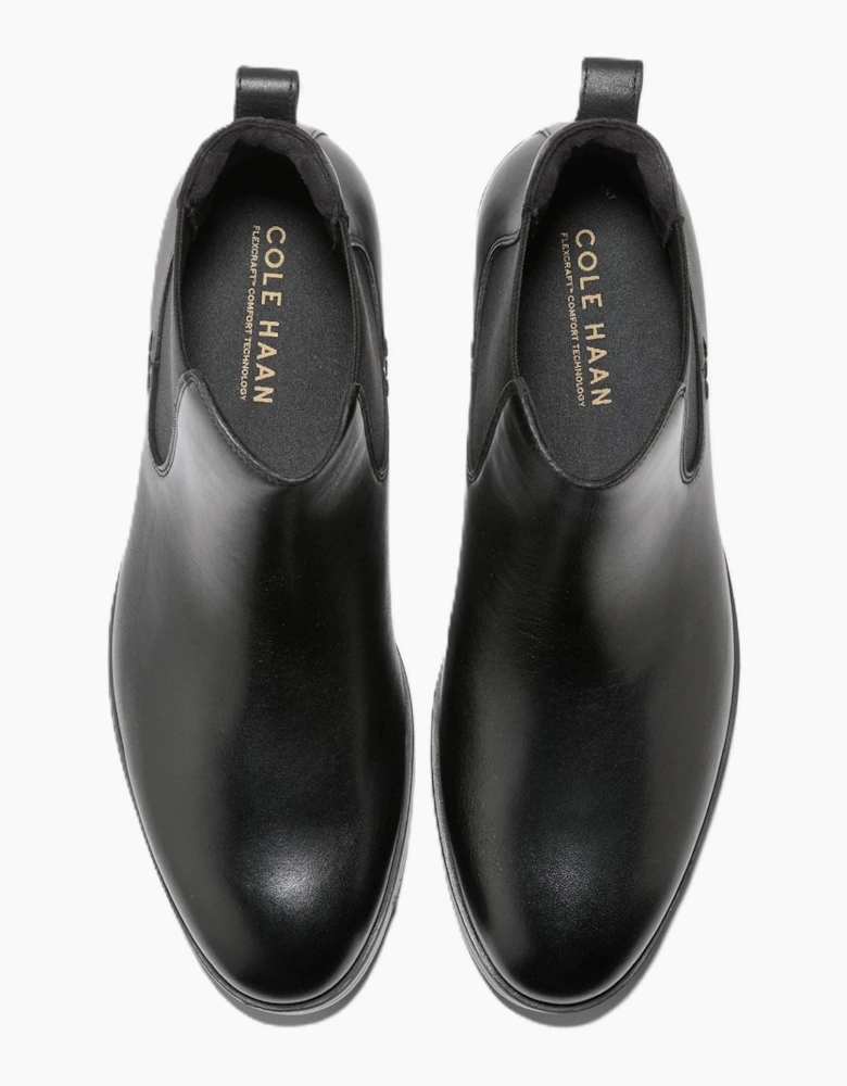 Cole Haan Newmark Grand Leather Men's Black Chelsea Boots
