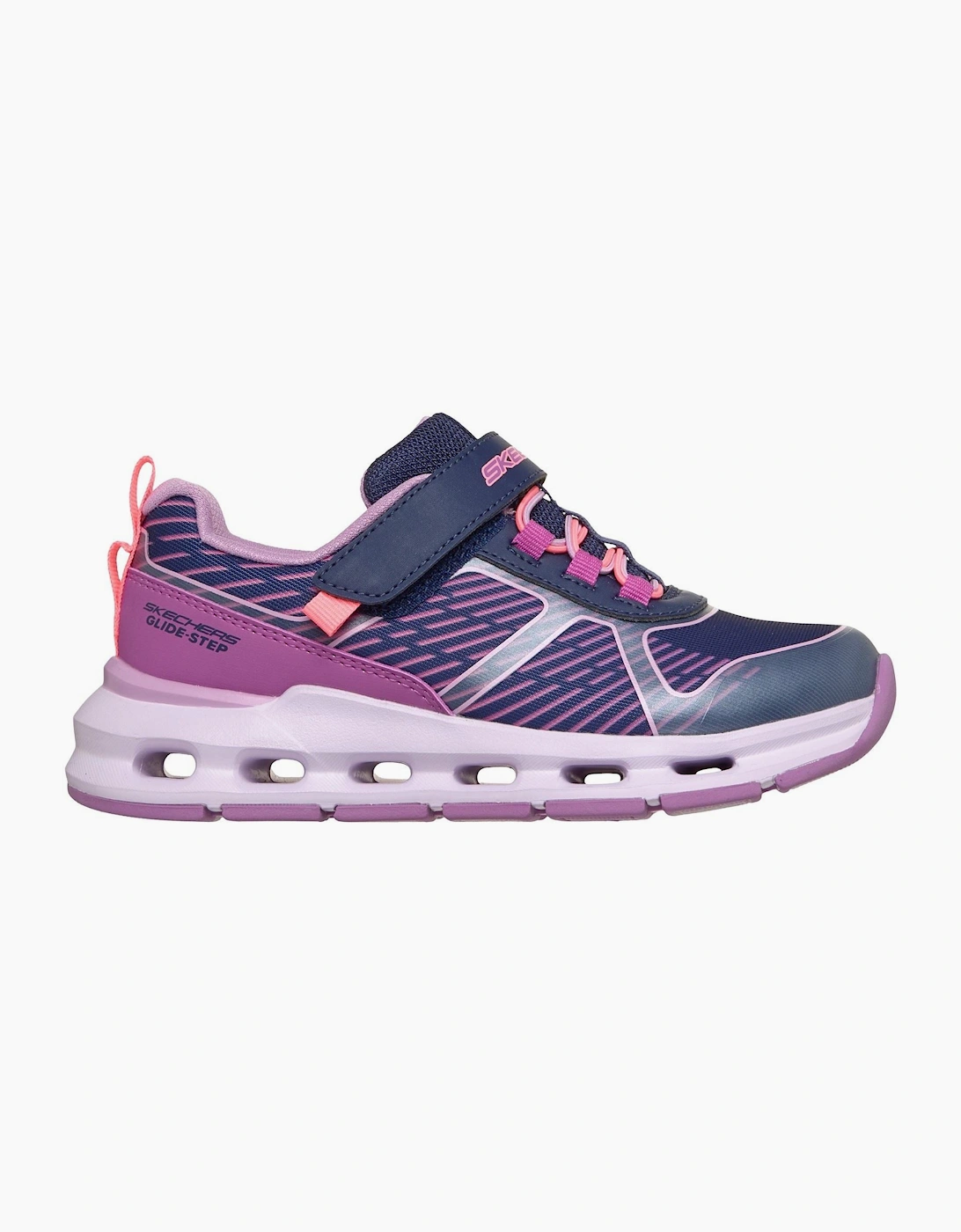 Skechers Glide-Step + Sprint Lines Girl's Navy/Multi Trainers