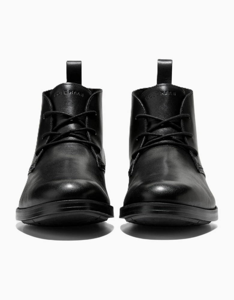 Cole Haan Newmark Grand Flexcraft Leather Men's Black Chukka Boots