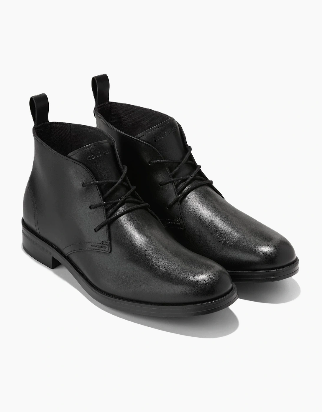 Cole Haan Newmark Grand Flexcraft Leather Men's Black Chukka Boots
