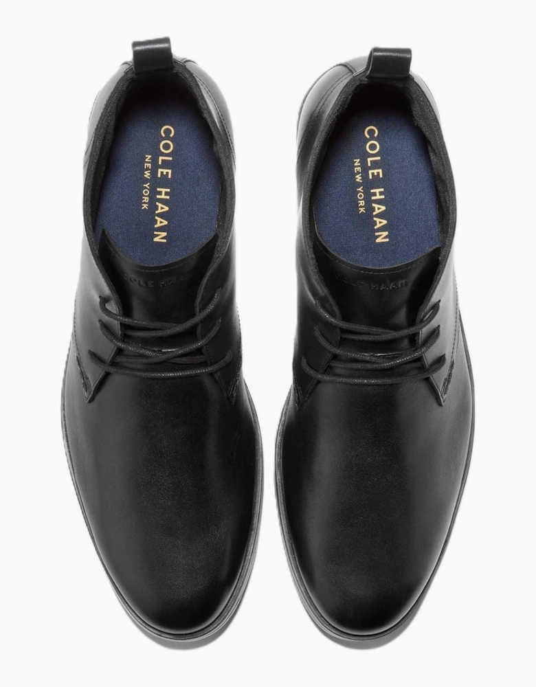 Cole Haan Newmark Grand Flexcraft Leather Men's Black Chukka Boots