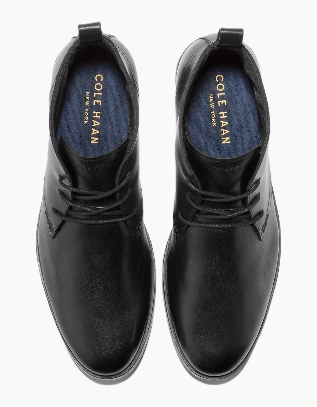 Cole Haan Newmark Grand Flexcraft Leather Men's Black Chukka Boots