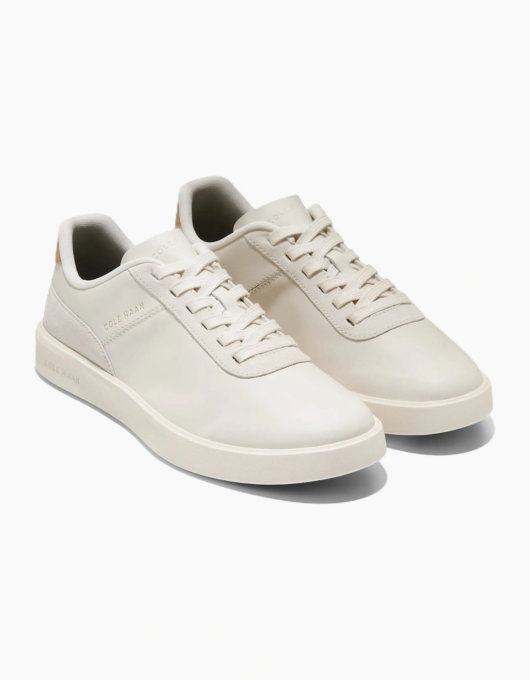 Cole Haan Grand Crosscourt Packaway Leather Men's Ivory Trainers