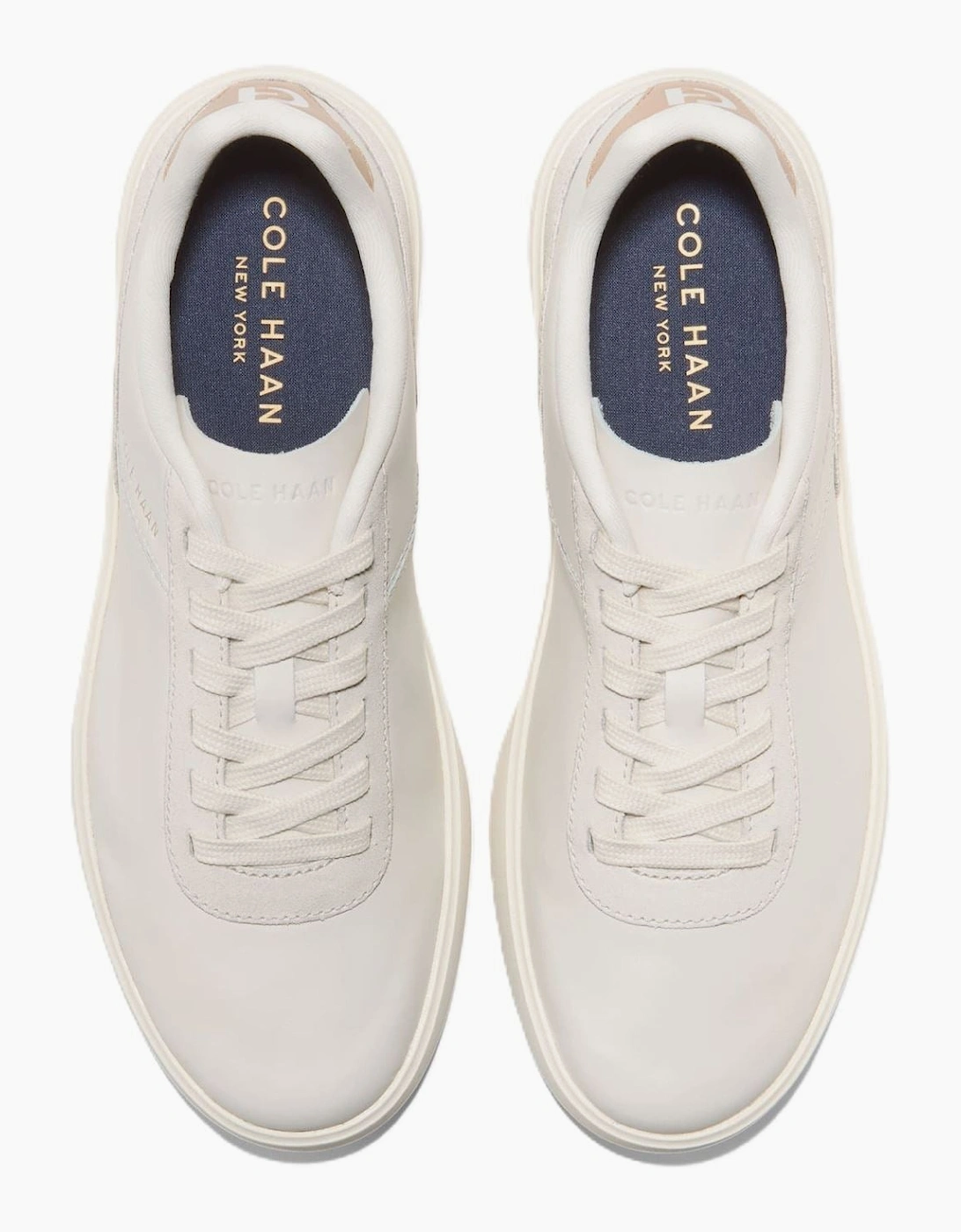 Cole Haan Grand Crosscourt Packaway Leather Men's Ivory Trainers