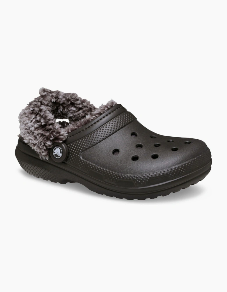 Crocs Classic Fleece Lined Polyester Blend Men's Dark Cocoa Clogs