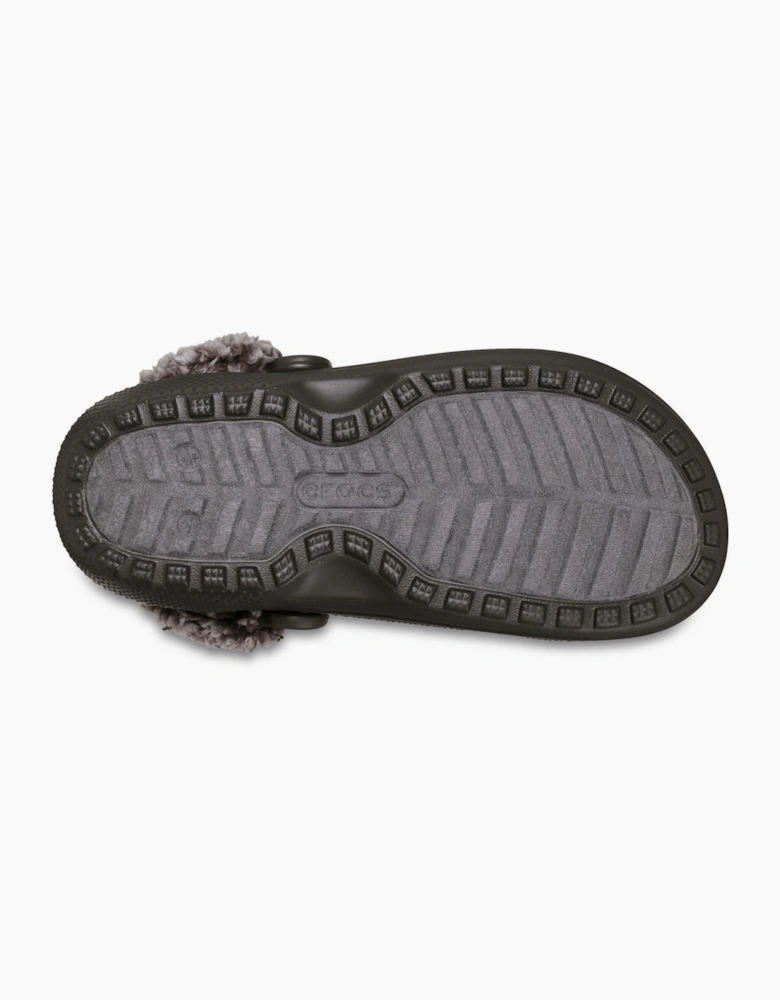 Crocs Classic Fleece Lined Polyester Blend Men's Dark Cocoa Clogs