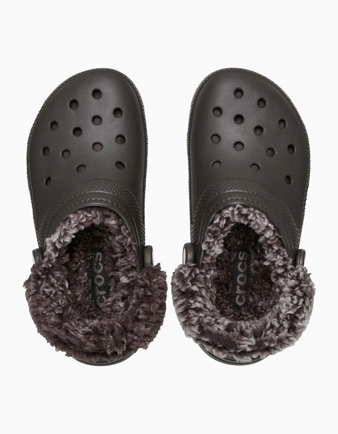 Crocs Classic Fleece Lined Polyester Blend Men's Dark Cocoa Clogs