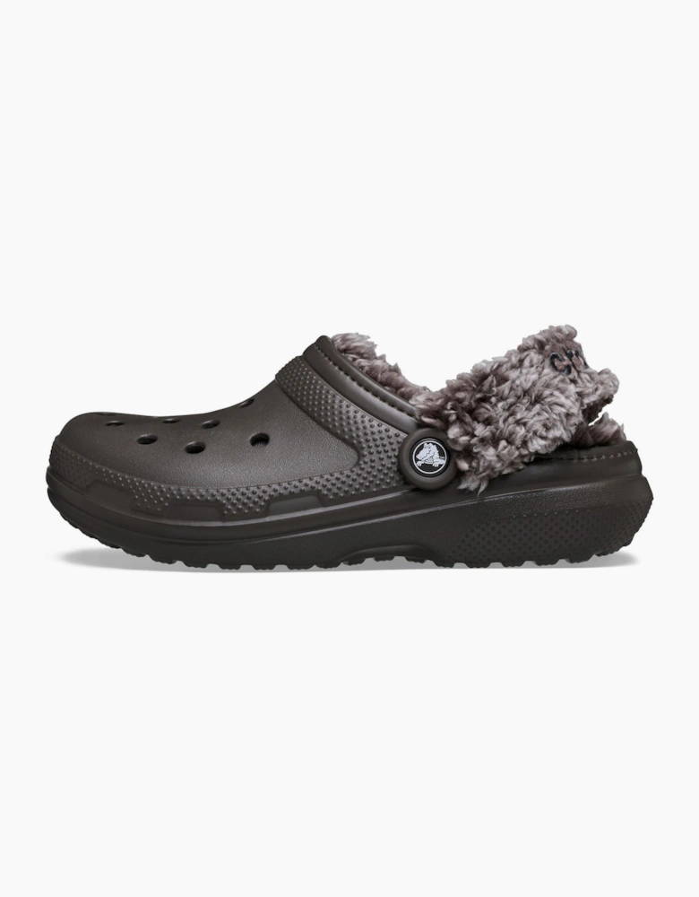 Crocs Classic Fleece Lined Polyester Blend Men's Dark Cocoa Clogs