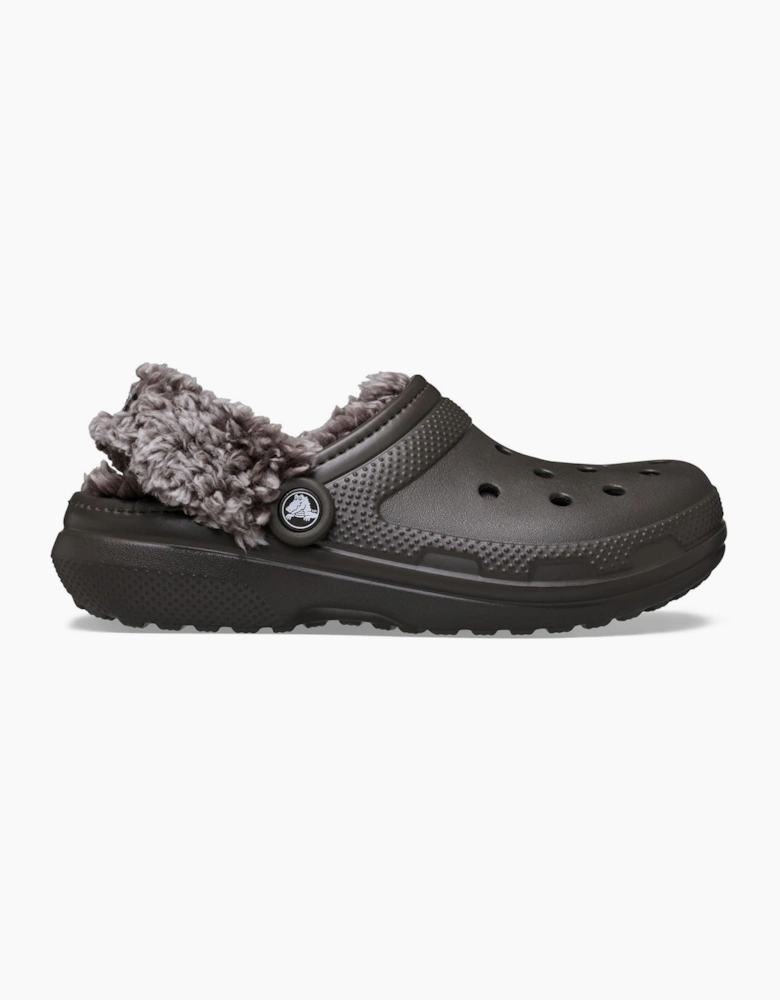 Crocs Classic Fleece Lined Polyester Blend Men's Dark Cocoa Clogs
