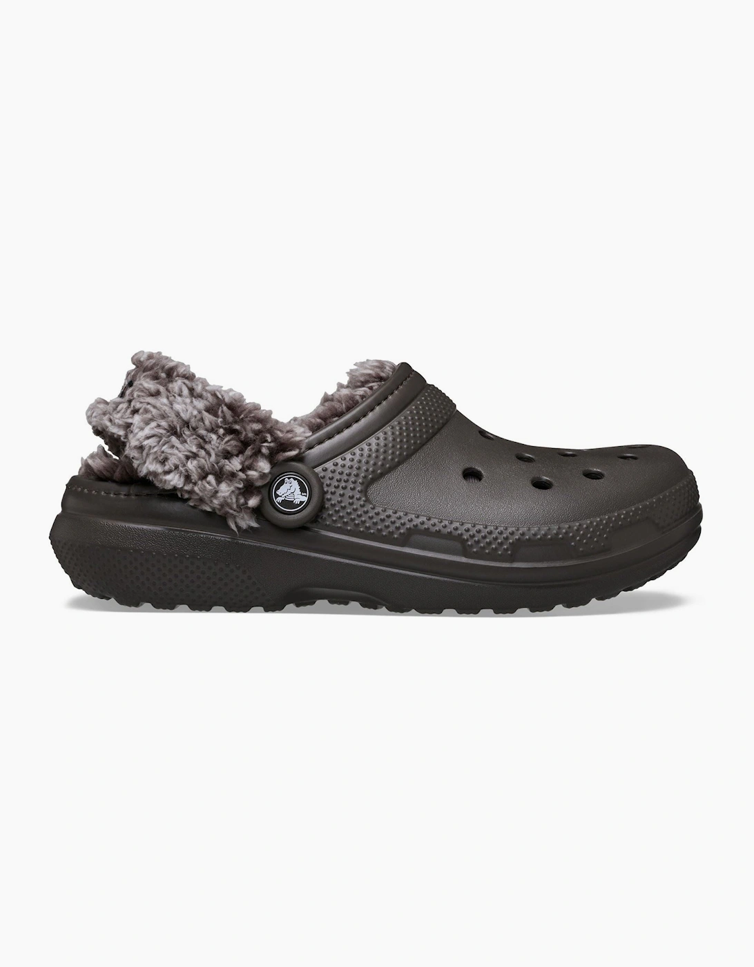 Crocs Classic Fleece Lined Polyester Blend Men's Dark Cocoa Clogs