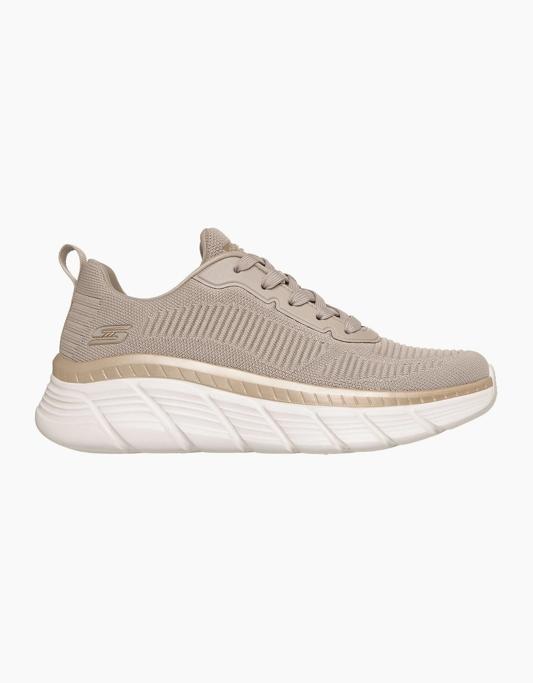 Skechers Bobs B Flex Hi Flying Textile Women's Taupe/Gold Trainers