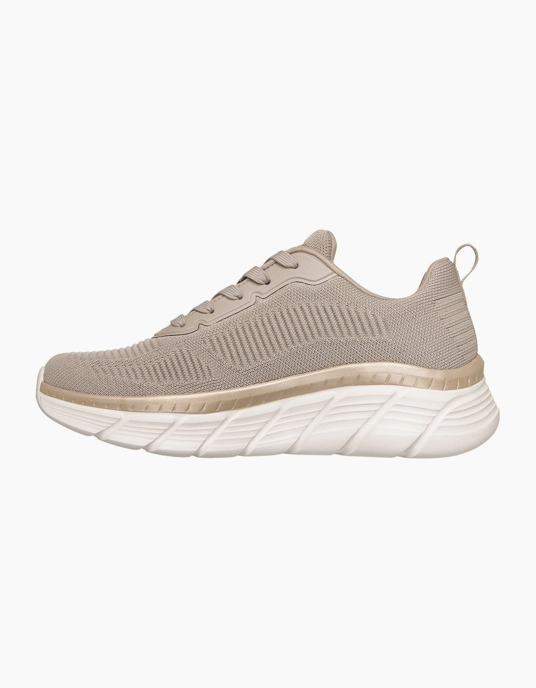 Skechers Bobs B Flex Hi Flying Textile Women's Taupe/Gold Trainers