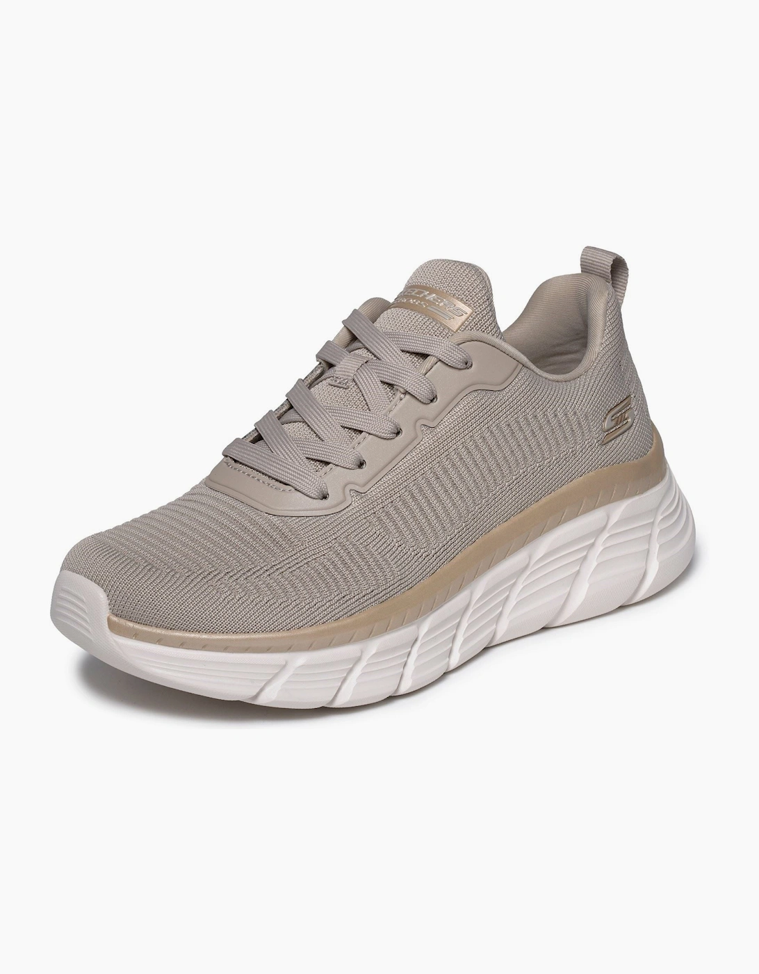 Skechers Bobs B Flex Hi Flying Textile Women's Taupe/Gold Trainers