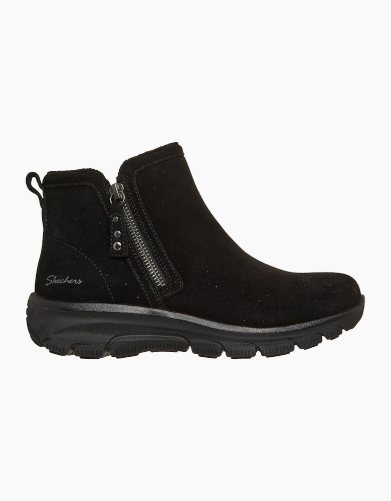 Skechers Easy Going Urban Zip Leather Women's Black Boots